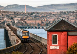 Train at Wormit station